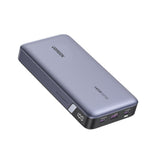 Baterie externa Ugreen PB205 (90597A), Fast Charge, Digital Display, 25000mAh, USB, 2x Type-C, PD3.0, 145W, 5V/3A, Gri Spatial