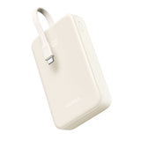 Baterie externa Ugreen PB505 (35340), Fast Charging, 20000mAh, USB, USB-C, Built-in Type-C Cable, 22.5W, 5V/3A, Bej