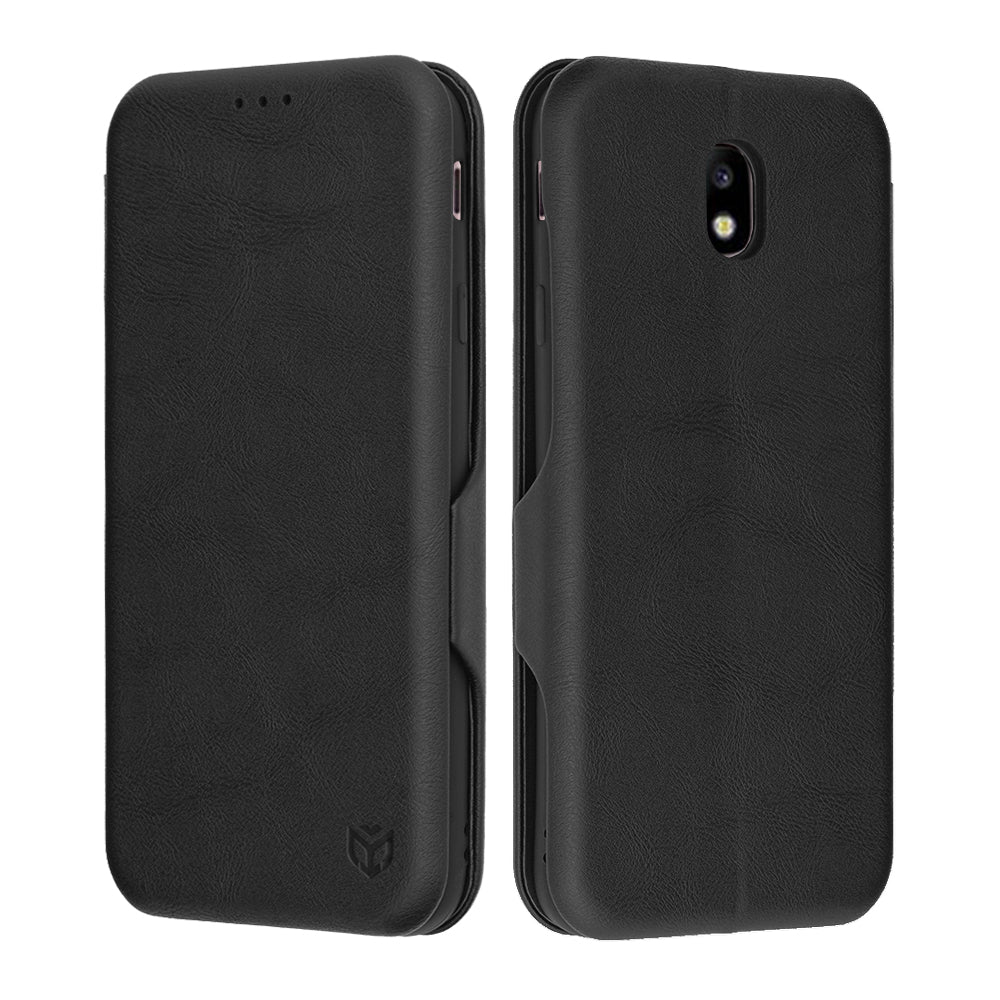 Husa de protectie Techsuit Safe Wallet Plus compatibil cu Samsung Galaxy J7 2017, Negru