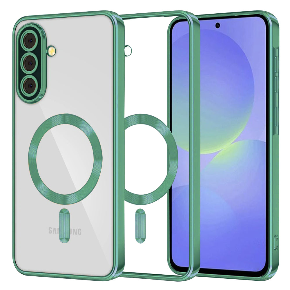 Husa de protectie Techsuit Luxury Crystal MagSafe compatibil cu Samsung Galaxy A36 5G / A56 5G, Verde Deschis