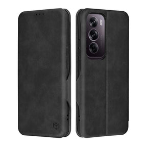 Husa de protectie Techsuit Safe Wallet Plus compatibil cu Oppo Reno12 Pro, Negru