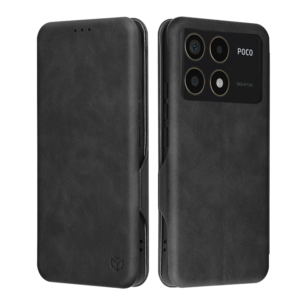 Husa de protectie Techsuit Safe Wallet Plus compatibil cu Xiaomi Poco F6 Pro, Negru