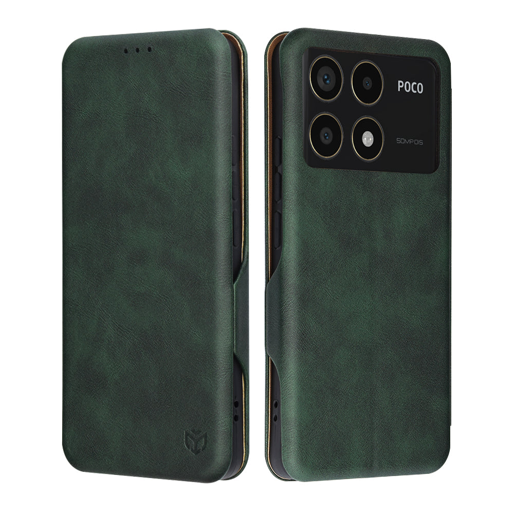 Husa de protectie Techsuit Safe Wallet Plus compatibil cu Xiaomi Poco F6 Pro, Verde