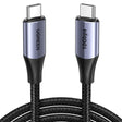 Cablu Ugreen US355 (80150), Type-C, Fast Charging, 100W, 5A, 4K, 10Gbps, Smart Chip, Audio-Video, Nylon, 1m, Negru