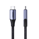 Cablu Ugreen US355 (80150), Type-C, Fast Charging, 100W, 5A, 4K, 10Gbps, Smart Chip, Audio-Video, Nylon, 1m, Negru