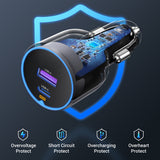 Incarcator Ugreen Car EC701 (35023), Fast Charging, Type-C, USB, 63W, 3A, PD3.0, QC 3.0, Negru