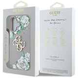 Husa de protectie Guess Hardcase 4G Grained Roses Big Logo (GUHCP16SPGROP4MU) compatibil cu iPhone 16, Mov