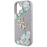 Husa de protectie Guess Hardcase 4G Grained Roses Big Logo (GUHCP16SPGROP4MU) compatibil cu iPhone 16, Mov