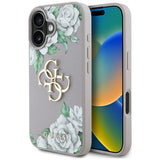 Husa de protectie Guess Hardcase 4G Grained Roses Big Logo (GUHCP16SPGROP4MU) compatibil cu iPhone 16, Mov