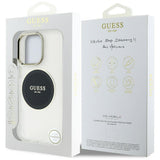 Husa de protectie Guess IML Metal Colored Circle MagSafe (GUHMP16LHTDRCEDK) compatibil cu iPhone 16 Pro, Negru