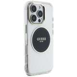 Husa de protectie Guess IML Metal Colored Circle MagSafe (GUHMP16LHTDRCEDK) compatibil cu iPhone 16 Pro, Negru