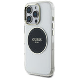 Husa de protectie Guess IML Metal Colored Circle MagSafe (GUHMP16LHTDRCEDK) compatibil cu iPhone 16 Pro, Negru