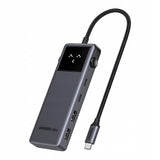 Hub/Dock Ugreen Docking Station Uno 6in1 CM888 (35998), LED Display, 2x USB, 2x Type-C, HDMI, 10Gb/s, 4K, 100W, SD/TF Slot, Negru