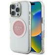 Husa de protectie Guess IML Metal Colored Circle MagSafe (GUHMP16LHTDRCEDP) compatibil cu iPhone 16 Pro, Roz