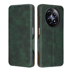 Husa de protectie Techsuit Safe Wallet Plus compatibil cu Realme 12 / 12x, Verde