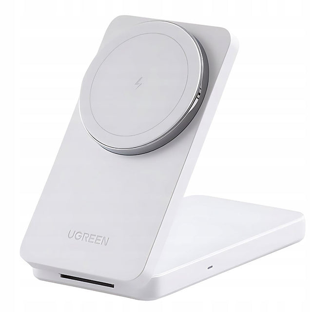 Incarcator Ugreen Wireless W528 (45055), 2in1, for iPhone, AirPods, MagSafe, USB-C, Foldable, 20W, 3A, Qi2- White