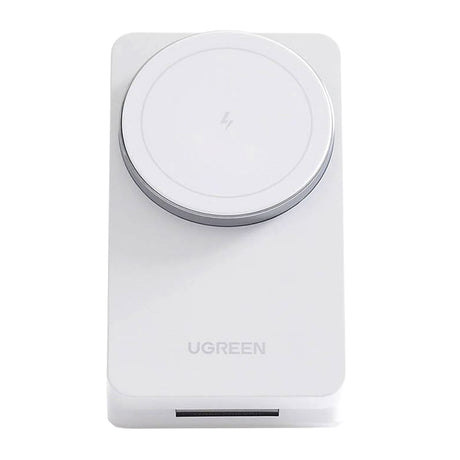 Incarcator Ugreen Wireless W528 (45055), 2in1, for iPhone, AirPods, MagSafe, USB-C, Foldable, 20W, 3A, Qi2- White