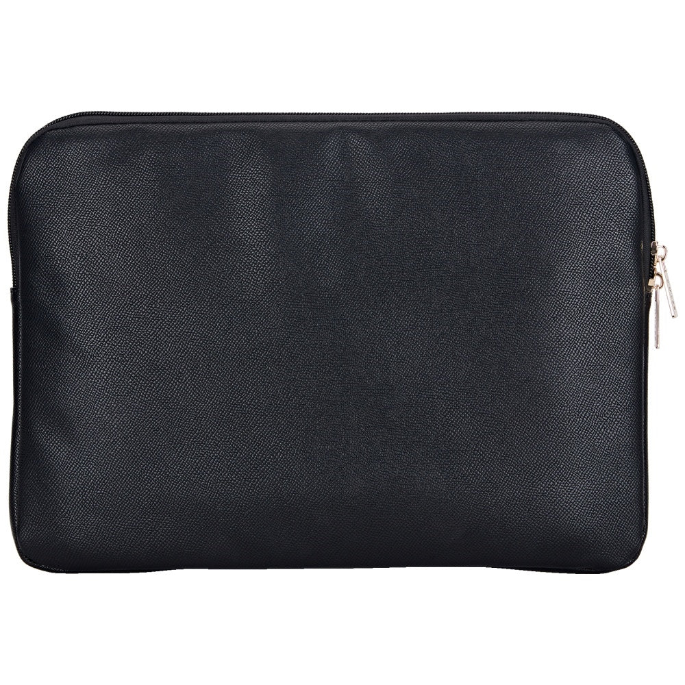Geanta Guess Computer Sleeve Grained Triangle Logo (GUCS14ZPGTSPSK), for Laptop, Tablet 14", Zipper, Pocket, Eco-Leather, Negru