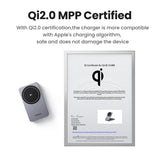 Incarcator Ugreen Wireless W706 (45023), MagSafe, 2in1, for iPhone, AirPods, USB-C Cable, 20W, 3A, Qi2, MPP, 1m, Gri