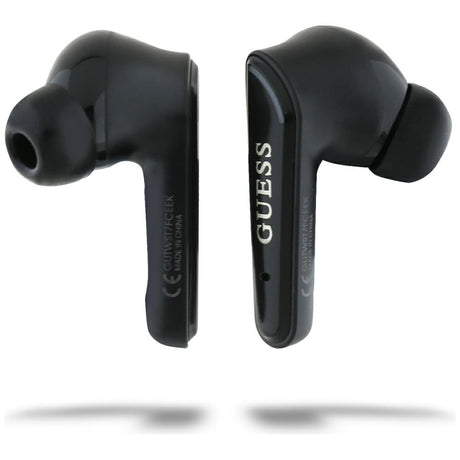 Casti Guess Flat Classic Logo Electroplated (GUTWST7FCEEK), Bluetooth 5.4, TWS, Microphone, 300mAh, Negru
