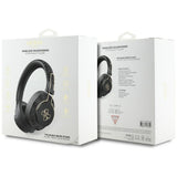 Casti Guess Wireless 4G Metal Logo (GUBHS72P4FC4MK), Bluetooth 5.3, ENC, USB-C, Eco-Leather, On-ear, 300mAh, Negru