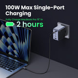 Incarcator Ugreen Nexode S X565 (35043), USB, 3x Type-C, Fast Charging, GaN, 100W, 3A, PD3.0, QC4.0+, Gri