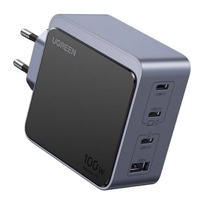 Incarcator Ugreen Nexode S X565 (35043), USB, 3x Type-C, Fast Charging, GaN, 100W, 3A, PD3.0, QC4.0+, Gri