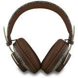 Casti Guess Wireless 4G Metal Logo (GUBHS72P4FC4MW), Bluetooth 5.3, ENC, USB-C, Eco-Leather, On-ear, 300mAh, Maro