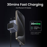 Incarcator Ugreen Nexode S X503 (35041), Type-C, GaN, Fast Charging, 30W, 3A, PD3.0, QC4.0+, Gri