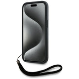 Husa de protectie Karl Lagerfeld Saffiano Athleisure Stripes Cord (KLHCP15SPAMSCNSR) compatibil cu iPhone 15, Rosu