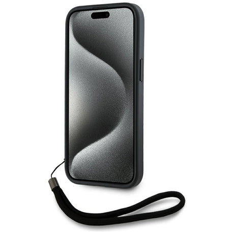 Husa de protectie Karl Lagerfeld Saffiano Athleisure Stripes Cord (KLHCP15LPAMSCNSR) compatibil cu iPhone 15 Pro, Rosu