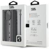 Husa de protectie Karl Lagerfeld Saffiano Athleisure Stripes Cord (KLHCP15LPAMSCNSP) compatibil cu iPhone 15 Pro, Roz