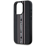 Husa de protectie Karl Lagerfeld Saffiano Athleisure Stripes Cord (KLHCP15LPAMSCNSP) compatibil cu iPhone 15 Pro, Roz