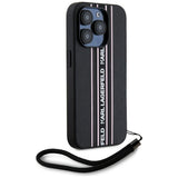 Husa de protectie Karl Lagerfeld Saffiano Athleisure Stripes Cord (KLHCP15LPAMSCNSP) compatibil cu iPhone 15 Pro, Roz
