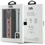 Husa de protectie Karl Lagerfeld Saffiano Athleisure Stripes Cord (KLHCP15XPAMSCNSR) compatibil cu iPhone 15 Pro Max, Rosu