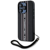 Husa de protectie Karl Lagerfeld Saffiano Athleisure Stripes Cord (KLHCP15XPAMSCNSP) compatibil cu iPhone 15 Pro Max, Roz