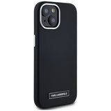 Husa de protectie Karl Lagerfeld Leather MagSafe (KLHMP15SPGMSRPK) compatibil cu iPhone 15, FW Metal Plate