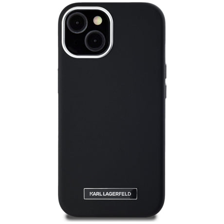Husa de protectie Karl Lagerfeld Leather MagSafe (KLHMP15SPGMSRPK) compatibil cu iPhone 15, FW Metal Plate