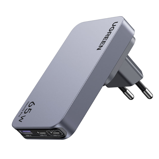 Incarcator Ugreen Nexode Pro X753 (25356), GaN, Fast Charging, Ultra-Slim, USB, 2x Type-C, 65W, 3A, PD3.0, QC4.0+, Gri