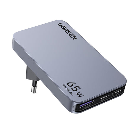 Incarcator Ugreen Nexode Pro X753 (25356), GaN, Fast Charging, Ultra-Slim, USB, 2x Type-C, 65W, 3A, PD3.0, QC4.0+, Gri