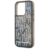 Husa de protectie Karl Lagerfeld Hardcase Liquid Glitter (KLHCP15XLKLGKCCK) compatibil cu iPhone 15 Pro Max, Monogram