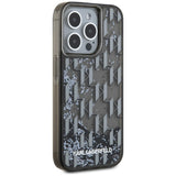 Husa de protectie Karl Lagerfeld Hardcase Liquid Glitter (KLHCP15XLKLGKCCK) compatibil cu iPhone 15 Pro Max, Monogram