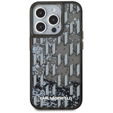 Husa de protectie Karl Lagerfeld Hardcase Liquid Glitter (KLHCP15XLKLGKCCK) compatibil cu iPhone 15 Pro Max, Monogram