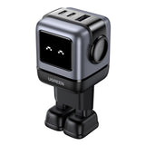 Incarcator Ugreen (25685B), USB / 2x Type-C, 65W, LED Display, Negru
