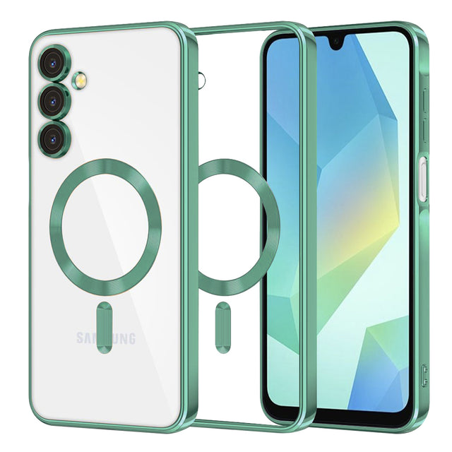 Husa de protectie Techsuit Luxury Crystal MagSafe compatibil cu Samsung Galaxy A16 4G / A16 5G, Verde Deschis
