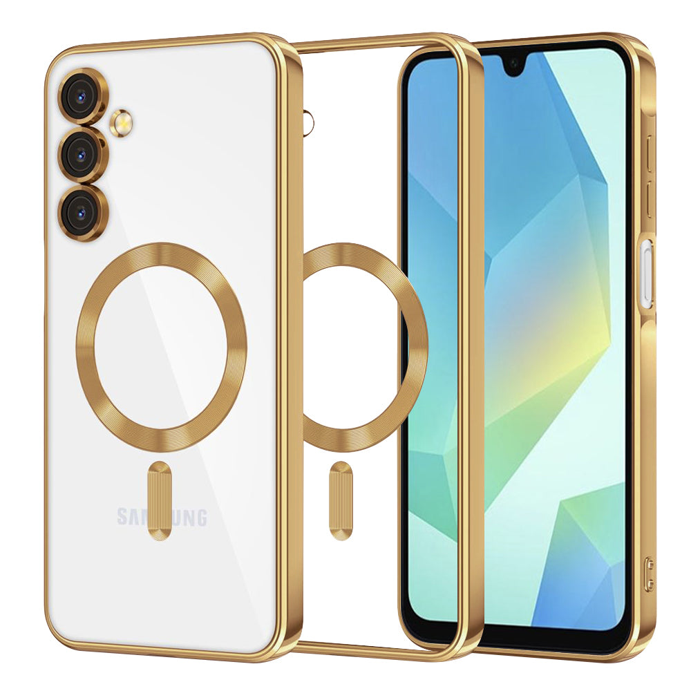 Husă Techsuit Luxury Crystal MagSafe pentru Samsung Galaxy A16 4G, aurie
