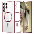 Husa de protectie Techsuit Luxury Crystal MagSafe compatibil cu Samsung Galaxy S24 Ultra, Roz