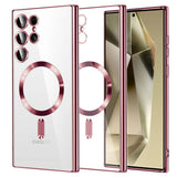 Husa de protectie Techsuit Luxury Crystal MagSafe compatibil cu Samsung Galaxy S24 Ultra, Roz