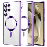 Husa de protectie Techsuit Luxury Crystal MagSafe compatibil cu Samsung Galaxy S24 Ultra, Mov Deschis