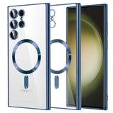 Husa de protectie Techsuit Luxury Crystal MagSafe compatibil cu Samsung Galaxy S23 Ultra, Albastru
